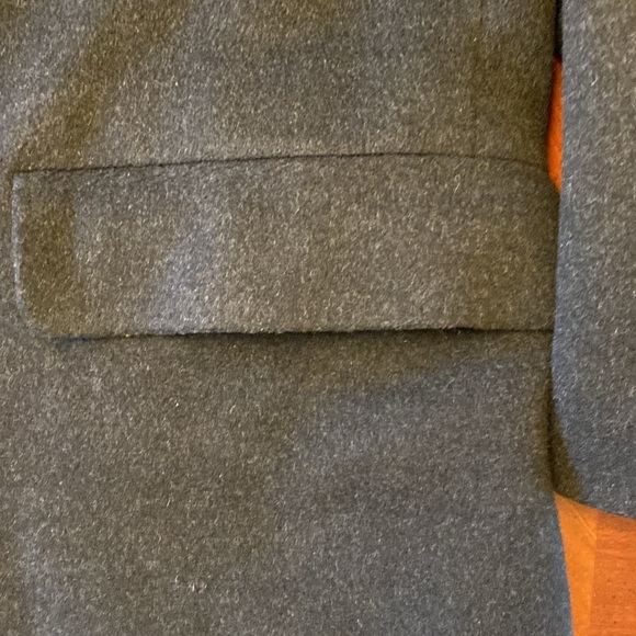 XL Sabelere By Crombie Men’s Wool Overcoat Charcoal Grey VINTAGE - Picture 6 of 6